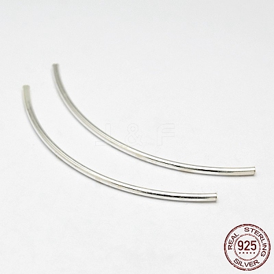 Tube 925 Sterling Silver Beads STER-O021-C-07-1