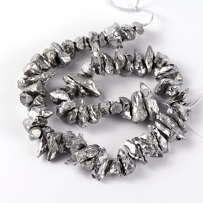 Electroplate Natural Quartz Crystal Chip Beads Strands G-L346-01A-1