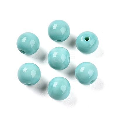 Opaque Solid Color Glass Beads GLAA-N007-8mm-A13-1