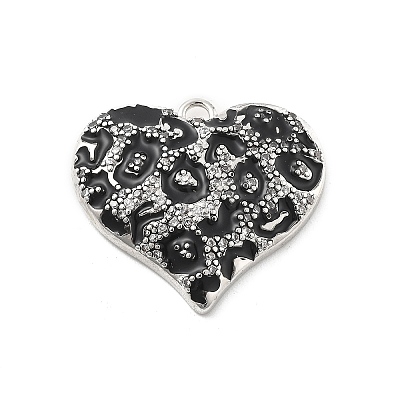Brass Micro Pave Clear Cubic Zirconia Pendants KK-L228-43A-P-1