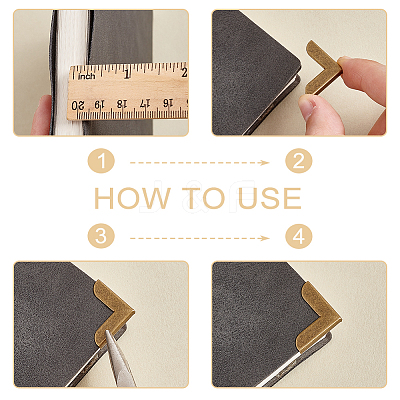 100Pcs 10 Styles Iron Book Corner Guards FIND-PH0020-50-1