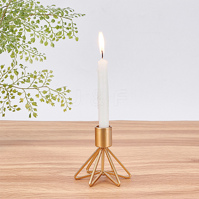 2Pcs 2 Colors Iron Candle Holder AJEW-GF0002-62-1