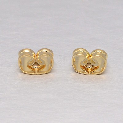 Real 18K Gold Plated Brass Ear Nuts LS-KK-L147-214-NR-1