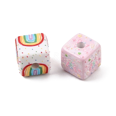 Printed Opaque Acrylic Beads AC-CBA4549-01-1
