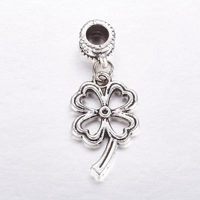 Tibetan Style Alloy European Dangle Charms MPDL-J041-06AS-1