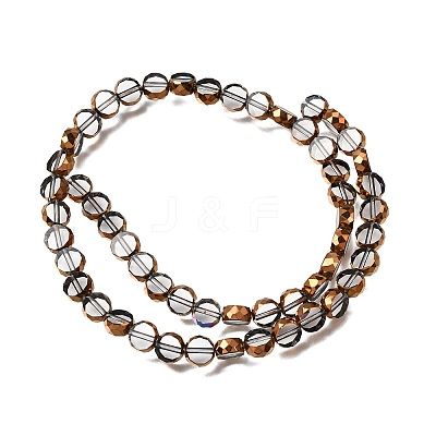 Electroplated Transparent Glass Beads Strands GL-CBA98F0-06A-06-1