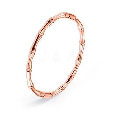 304 Stainless Steel Bamboo Joint Hinged Bangle JB757C-1
