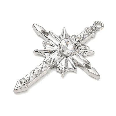 Alloy with Rhinestone Pendants AL-CBA4262-05P-03-1