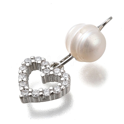 Brass Micro Pave Cubic Zirconia Pendants KK-B132-05P-1