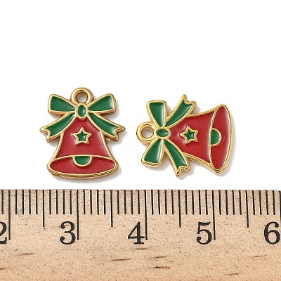 304 Stainless Steel Enamel Pendants STAS-L300-012G-08-1