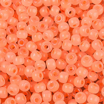 6/0 Transparent Inside Colours Glass Seed Beads SEED-N008-08R-1