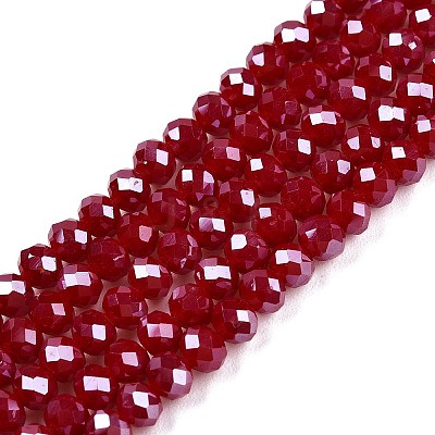 Electroplate Glass Beads Strands EGLA-A044-P3mm-A02-1