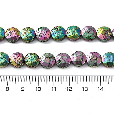 Electroplated Natural Lava Rock Beads Strands G-A256-F01-01I-1