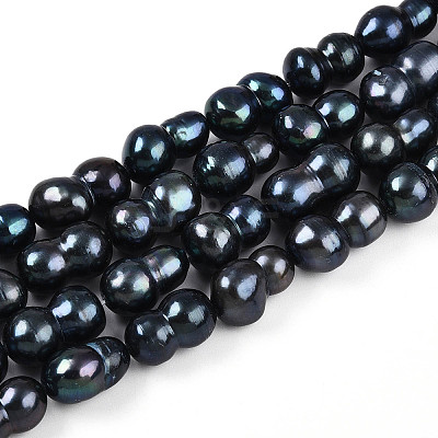 Natural Nucleated Baroque Keshi Pearl Beads Strands PEAR-S020-F13-1