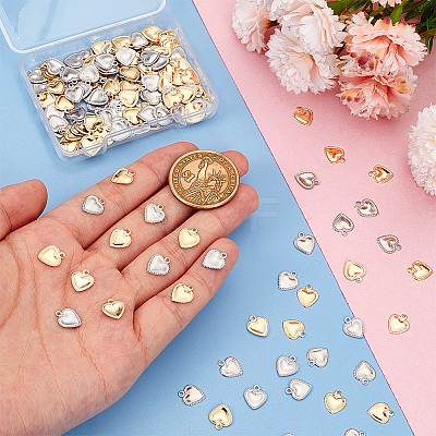 200Pcs 2 Style 201 & 304 Stainless Steel Charms STAS-UN0031-49-1