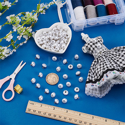100Pcs 1-Hole Resin Buttons RESI-FG0001-12A-1