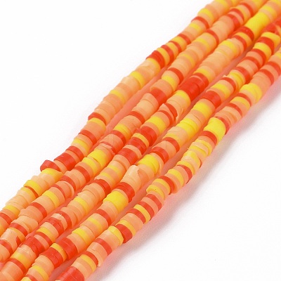Handmade Polymer Clay Beads Strands CLAY-R089-3mm-009-1