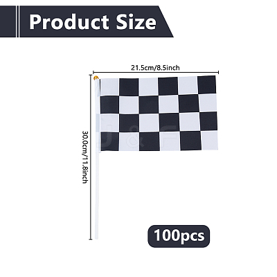 Polyester Tartan Racing Flag AJEW-WH0556-47-1