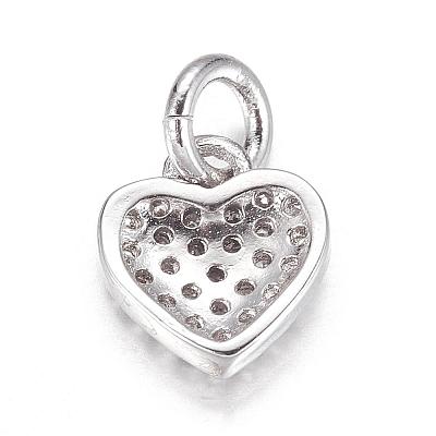 Brass Micro Pave Cubic Zirconia Charms ZIRC-P060-41P-1
