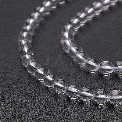 Natural Grade A Quartz Crystal Beads Strands GSR6mmA039-1