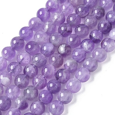 Natural Amethyst Beads Strands X-G-M445-8MM-01A-1