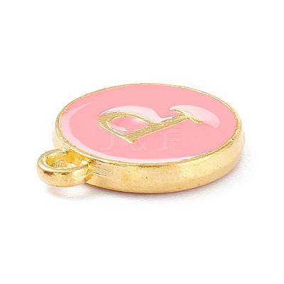 Golden Plated Alloy Enamel Charms X-ENAM-Q437-14P-1