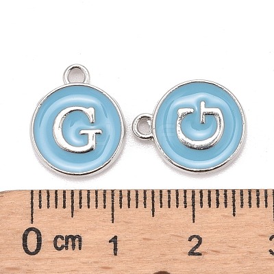 Platinum Plated Alloy Enamel Charms X-ENAM-S118-04G-P-1