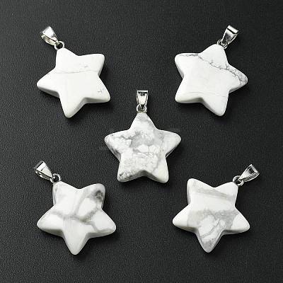 Natural Howlite Pendants GG-K002-10X-1