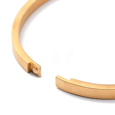 3Pcs 3 Color Ion Plating(IP) 304 Stainless Steel Classic Simple Plain Bangle BJEW-B055-05-1