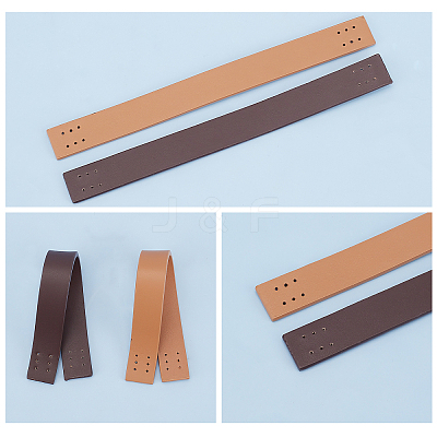 2 Pairs 2 Colors Leather Trim Bag Handles FIND-CA0002-02-1