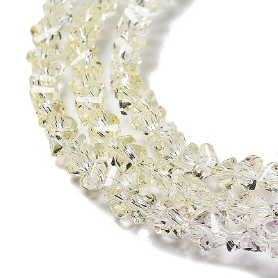 Transparent Glass Bead Strands GLAA-H023-03F-1