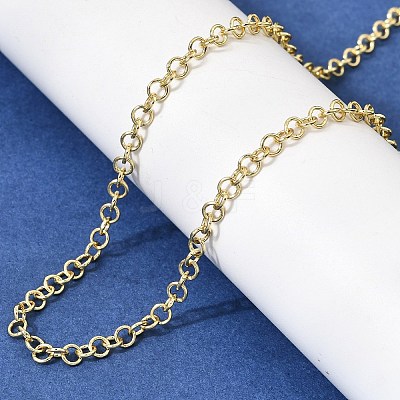 3.5MM Brass Rolo Chain Necklaces for Women NJEW-F366-02B-1