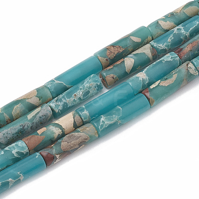 Chips Synthetic Aqua Terra Jasper Beads Strands X-G-S322-005A-1-1