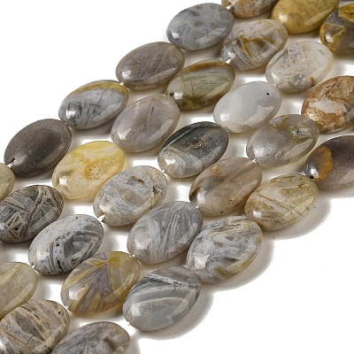 Natural Bamboo Leaf Agate Beads Strands G-NH0014-B01-02-1