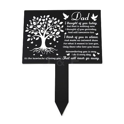 Acrylic Garden Stake AJEW-XCP0003-48-1