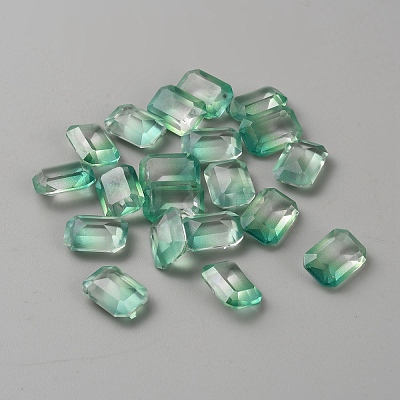 130Pcs Gradient Color Transparent Resin Cabochons RESI-TAC0018-30H-1