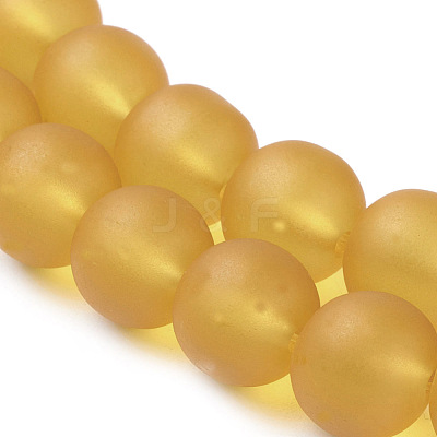 Baking Paint Transparent Glass Bead Strands GLAA-S031-10mm-11-1