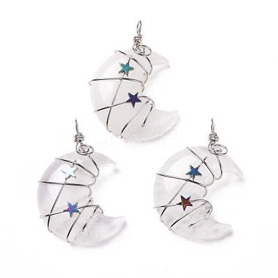 Natural Quartz Crystal Pendants X-G-B023-01P-08-1
