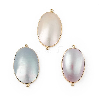 Natural Shell Connector Charms SSHEL-G028-01A-G-1