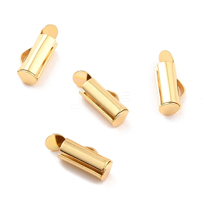304 Stainless Steel Slide On End Clasp Tubes X-STAS-C044-07B-G-1