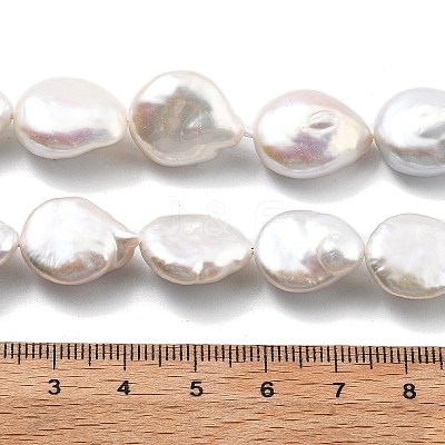 Natural Baroque Keshi Pearl Beads Strands PEAR-B004-16F-02A-01-1