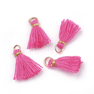 Polycotton(Polyester Cotton) Tassel Pendant Decorations X-FIND-S281-19-1