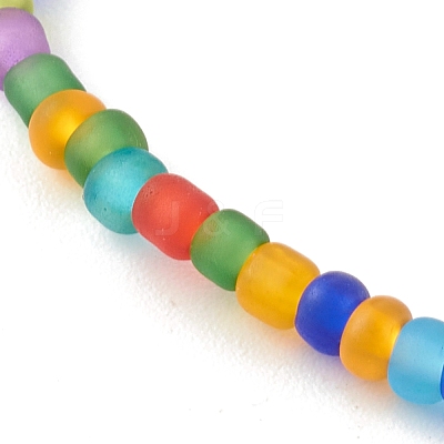 7Pcs 7 Styles Round Glass Seed Beaded Stretch Bracelets Sets BJEW-JB06327-1