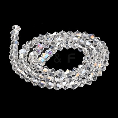 Transparent Electroplate Glass Beads Strands EGLA-A039-T3mm-B13-1
