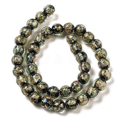 Handmade Dichroic Foil Glass Beads Strands DICH-U001-05H-1