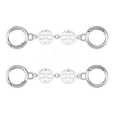 2Pcs 304 Stainless Steel Bag Extension Chains AJEW-TAC00013-1