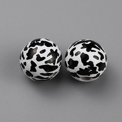 Printed Wood Beads WOOD-SZC0001-07A-1