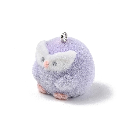 Flocky Resin Pendants FIND-A061-01I-1