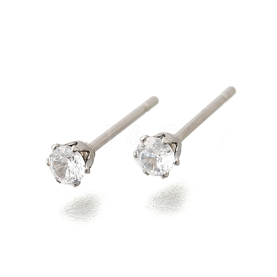 Cubic Zirconia Ear Studs STAS-E051-3A-1