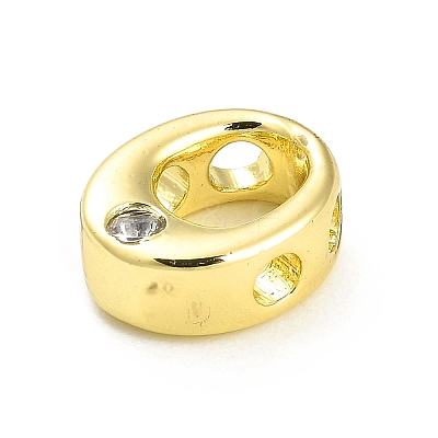 Rack Plating Brass Cubic Zirconia Beads KK-L210-008G-O-1